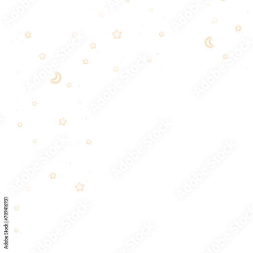 stars and month frame without background