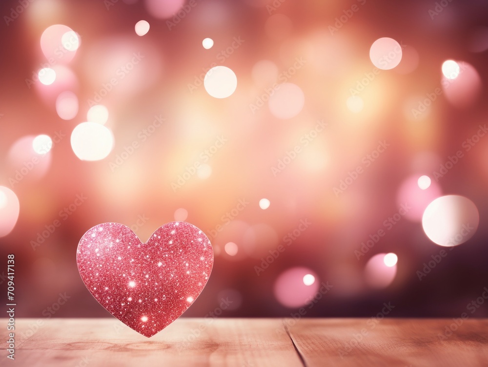Valentines heart on bokeh background Valentines heart on bokeh background