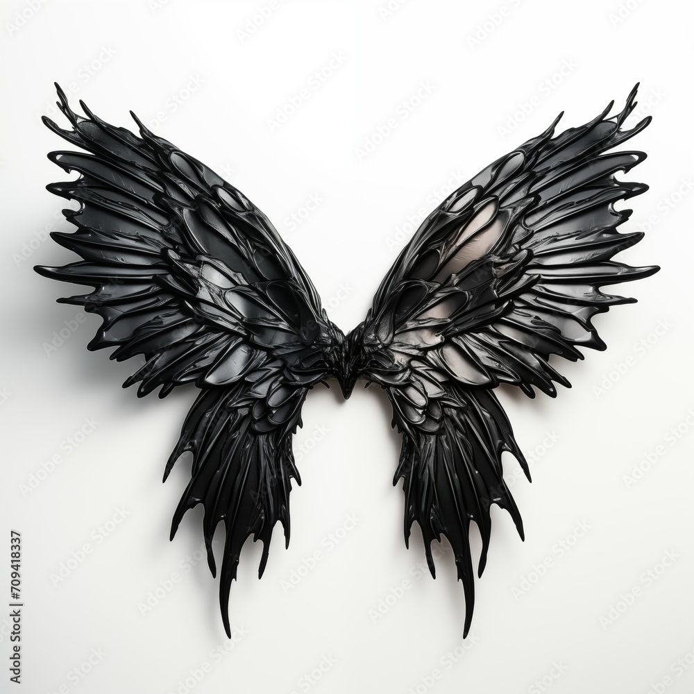 Obraz premium Black Demon Wings