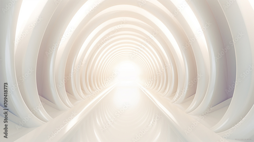 abstract background with symmetric white shining tunnel futuristic 3d illustration abstract background with symmetric white shining tunnel futuristic 3d illustration