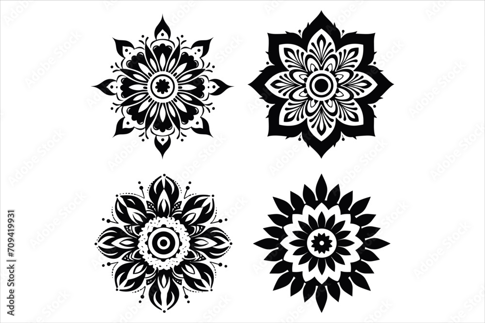 Mandala Design patterns Vector, simple mandala design,mandala design mehndi,mandala design patterns