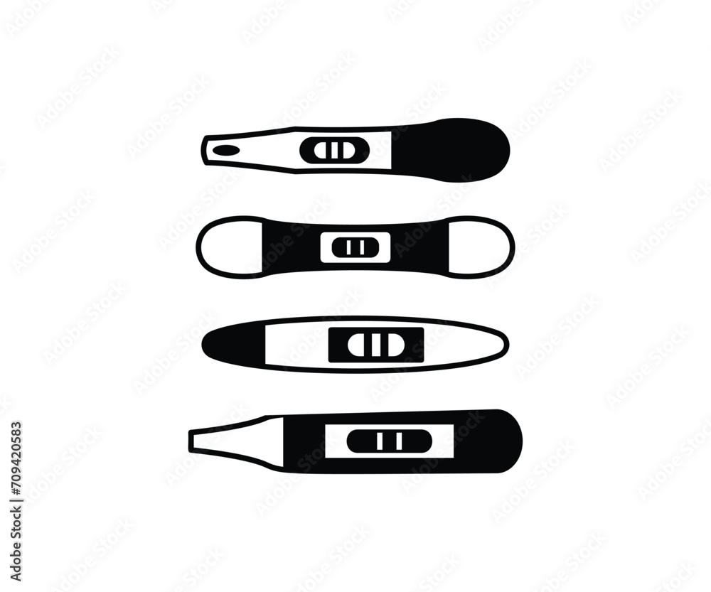 pregnancy test icon test positive and negative results vector design simple flat illustration collections sets pregnancy test icon test positive and negative results vector design simple flat illustration collections sets