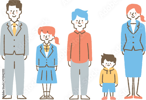 色々な年代の男女たちのセット_色