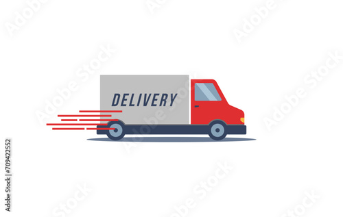 delivery truck icon on white background