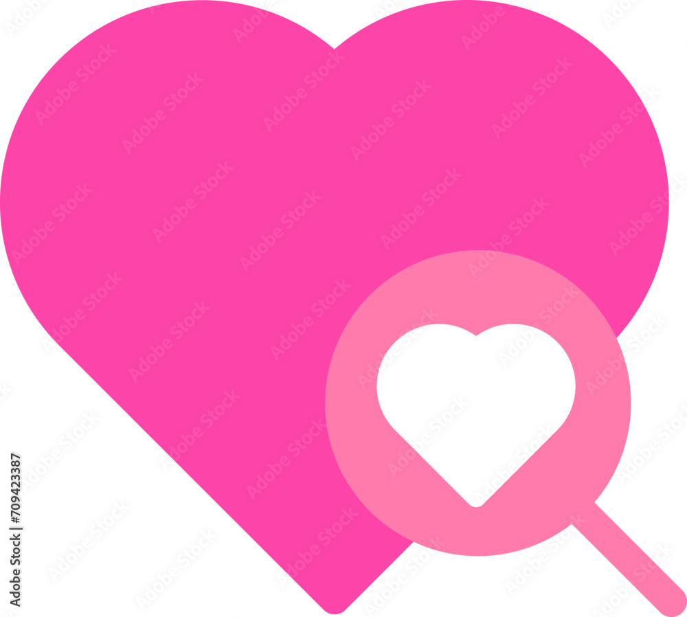 pink love icon for valentine day