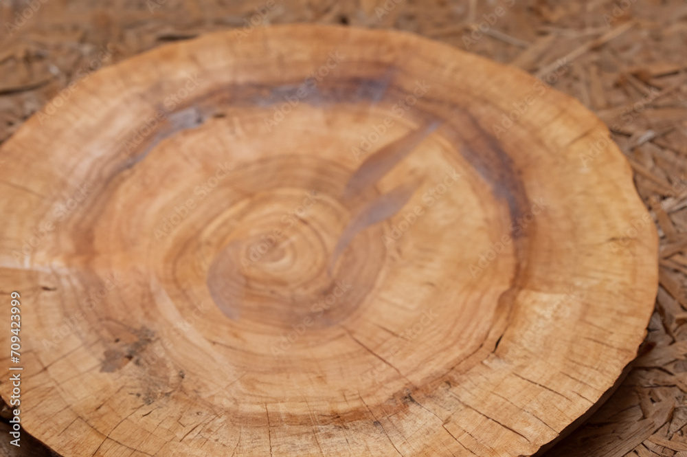 Fototapeta premium Fragment of a plate from the pressed waste of wood.