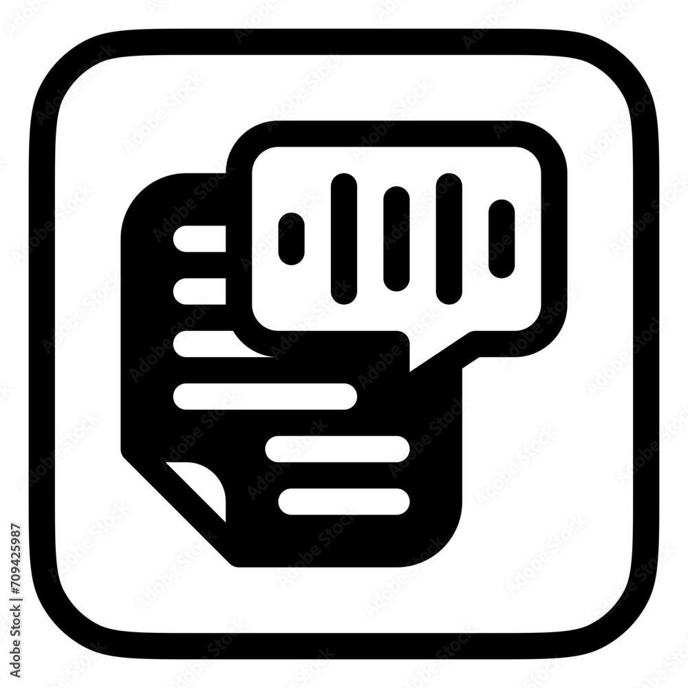Editable text to speech, read text, audio vector icon. AI technology, artificial intelligence. Part of a big icon set family. Perfect for web and app interfaces, presentations, infographics, etc Editable text to speech, read text, audio vector icon. AI technology, artificial intelligence. Part of a big icon set family. Perfect for web and app interfaces, presentations, infographics, etc