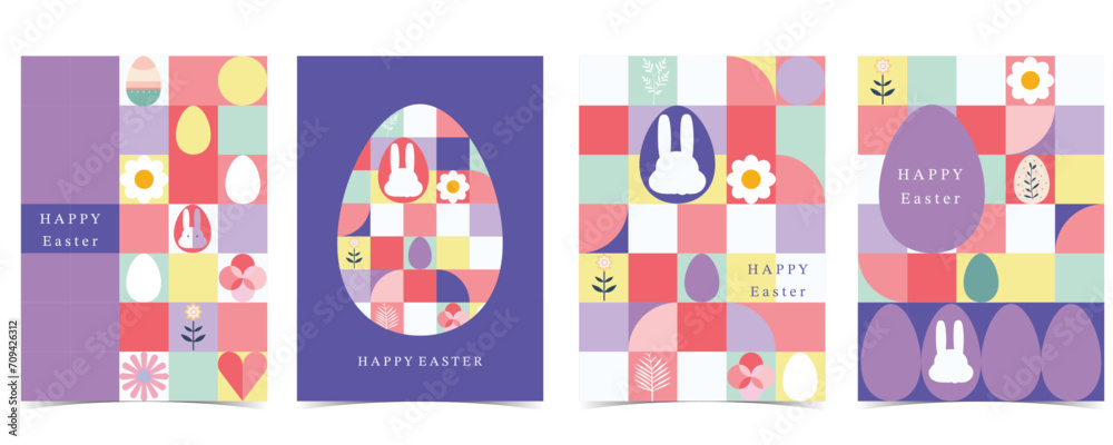 Easter day background for vertical a4 design with geometric style Easter day background for vertical a4 design with geometric style