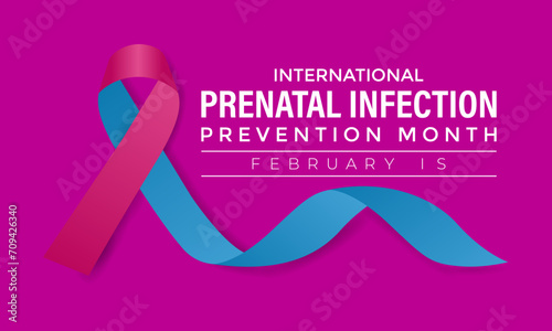 Prenatal Infection prevention month is observed every year in February. Banner, poster, card, background design.