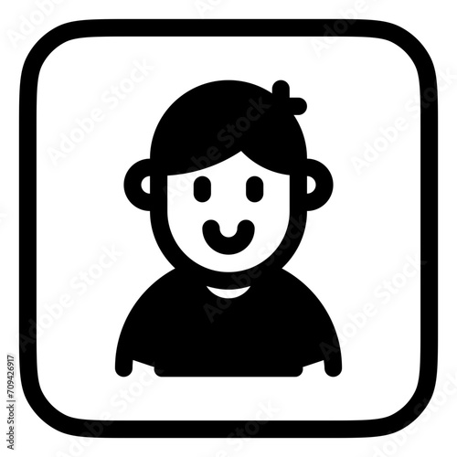 Editable person boy wearing t-shirt avatar vector icon. User, profile, identity, persona. Part of a big icon set family. Perfect for web and app interfaces, presentations, infographics, etc