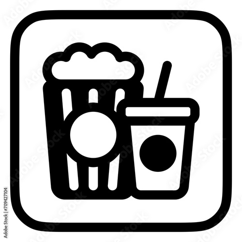 Editable popcorn, soda, snack, drink food, beverage vector icon. Movie, cinema, entertainment. Part of a big icon set family. Perfect for web and app interfaces, presentations, infographics, etc