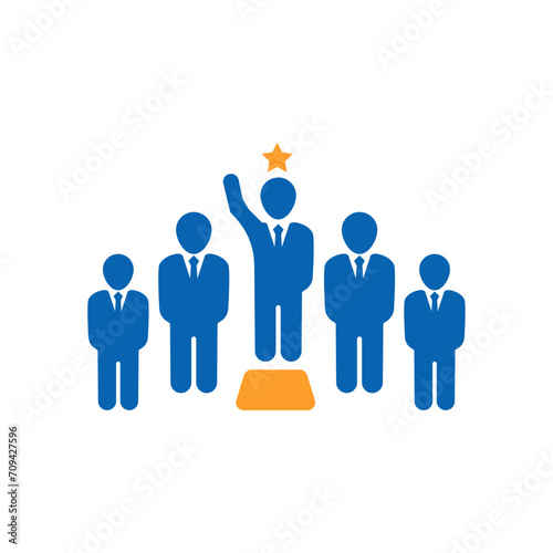 Leading icon design vector.