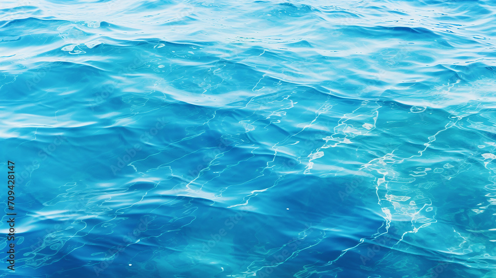 blue water surface abstract background with a text field