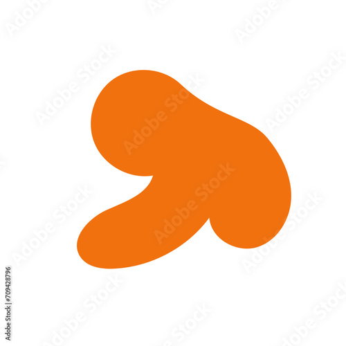 Orange abstract shapes blob vector 