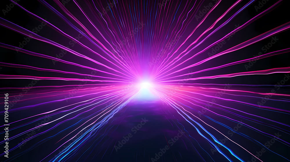 Obraz premium Technology abstract line background and light effect, technology-sense background material