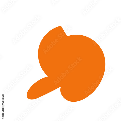 Orange abstract shapes blob vector 