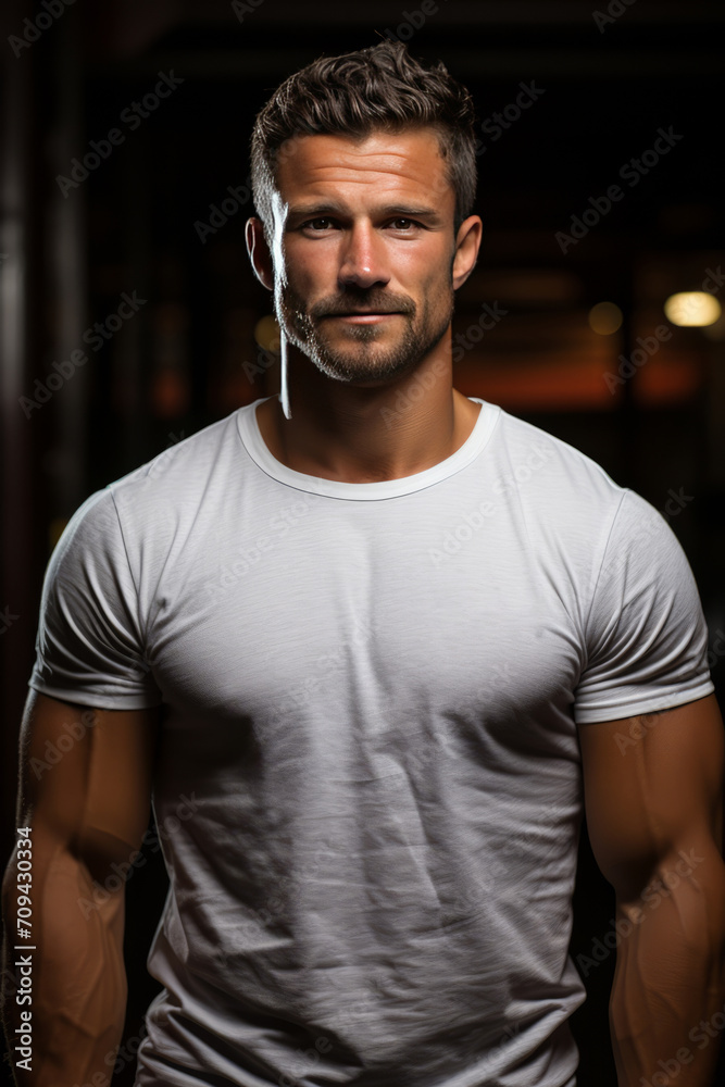 Photo Realistic of a CrossFit Athlete in Athletic Shorts and a CrossFit T-Shirt, Generative AI Photo Realistic of a CrossFit Athlete in Athletic Shorts and a CrossFit T-Shirt, Generative AI