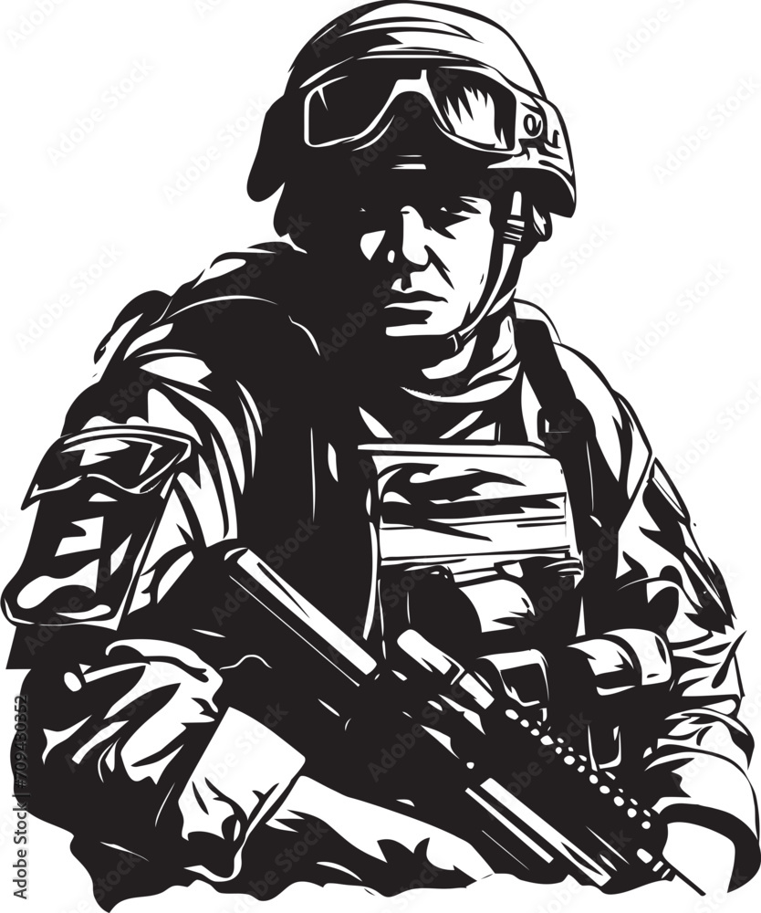 Covert Command Tactical Warrior Emblem in Black Silent Striker Black Insignia for Combat Operations Covert Command Tactical Warrior Emblem in Black Silent Striker Black Insignia for Combat Operations