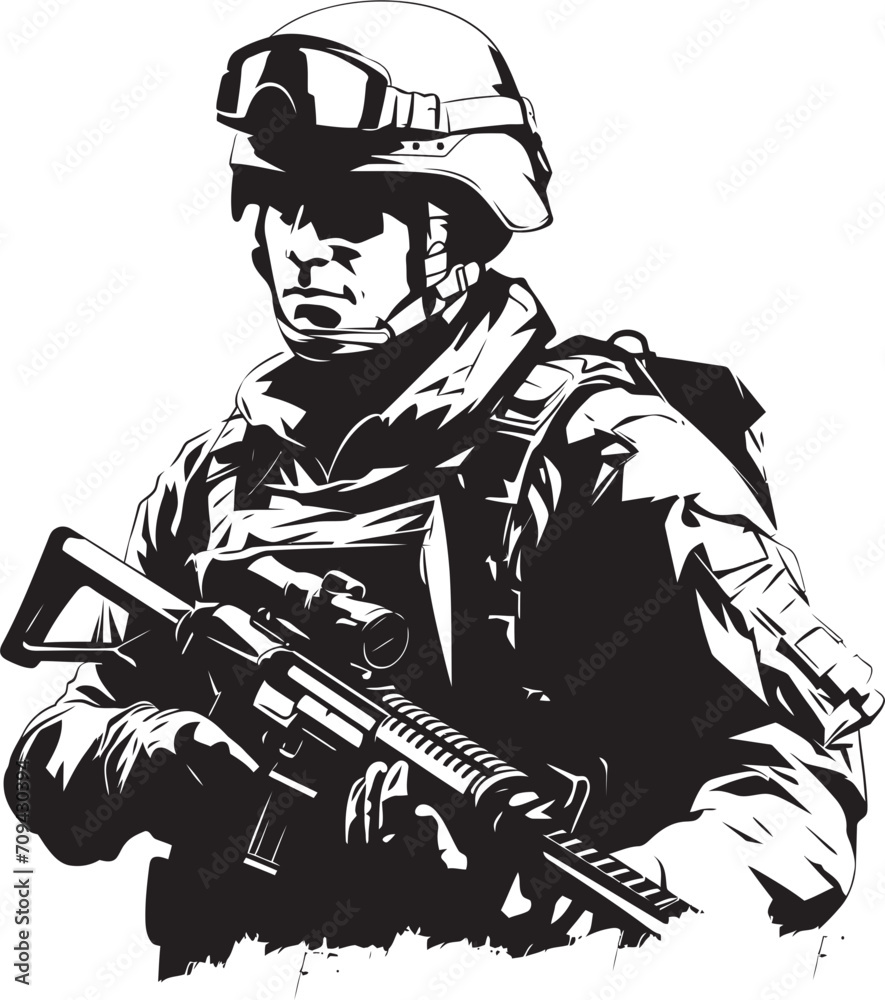 Deadly Precision Stealth Soldier Glyph in Black Vector Vanguard Special Forces Black Logo Design Deadly Precision Stealth Soldier Glyph in Black Vector Vanguard Special Forces Black Logo Design