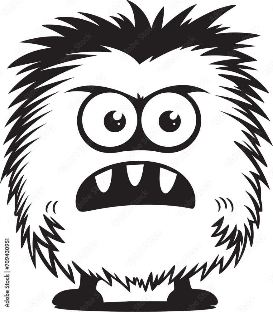 Whisker Wonders Cute Doodle Monster Emblem in Black Adventurous Aberrations Playful Monster Logo Design Whisker Wonders Cute Doodle Monster Emblem in Black Adventurous Aberrations Playful Monster Logo Design