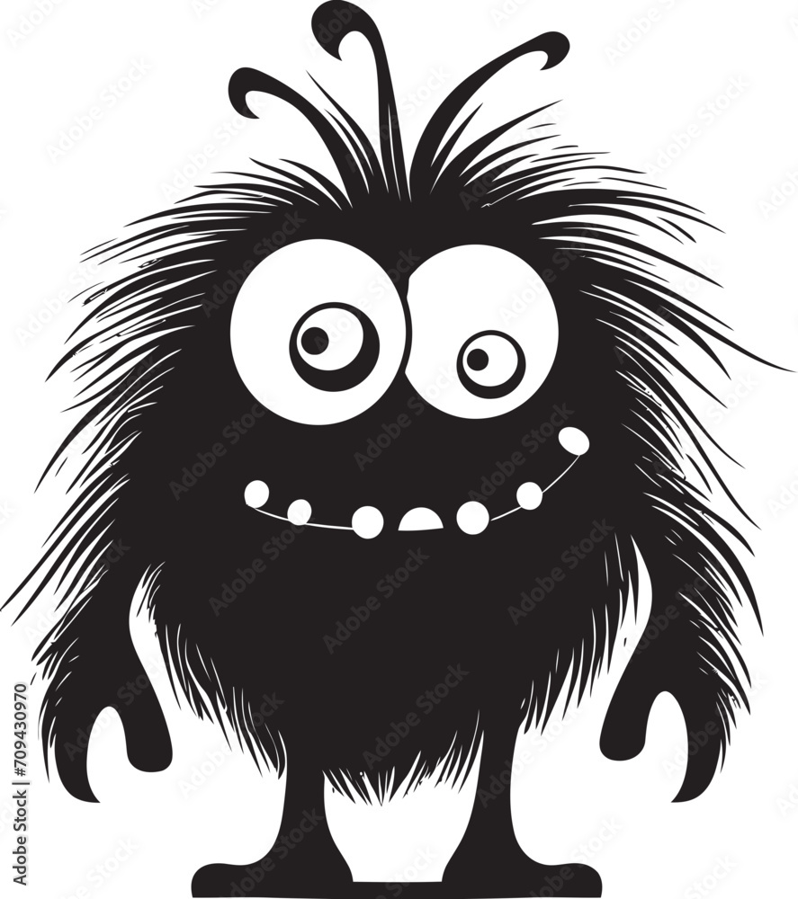 Scribble Sweets Cute Doodle Monster Glyph in Black Kooky Kreatures Monster Vector Black Logo Scribble Sweets Cute Doodle Monster Glyph in Black Kooky Kreatures Monster Vector Black Logo