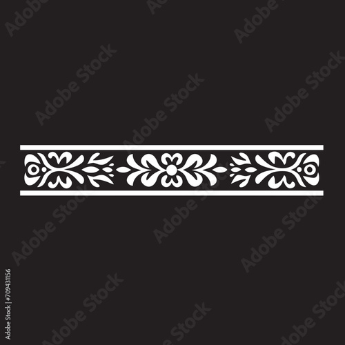Ceremonial Craft Vector Black Icon for Ethnic Design Global Flair Ethenic Style Border Emblem in Black