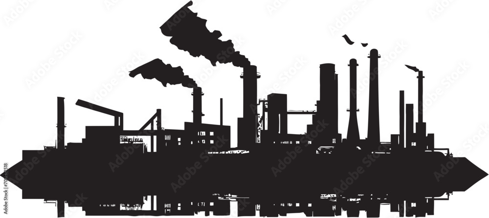 Obraz premium Assembled Brilliance Striking Glyph for Black Logo Depicting Progress in Production Robotic Precision Iconic Monochrome Emblem for Futuristic Industrial Excellence