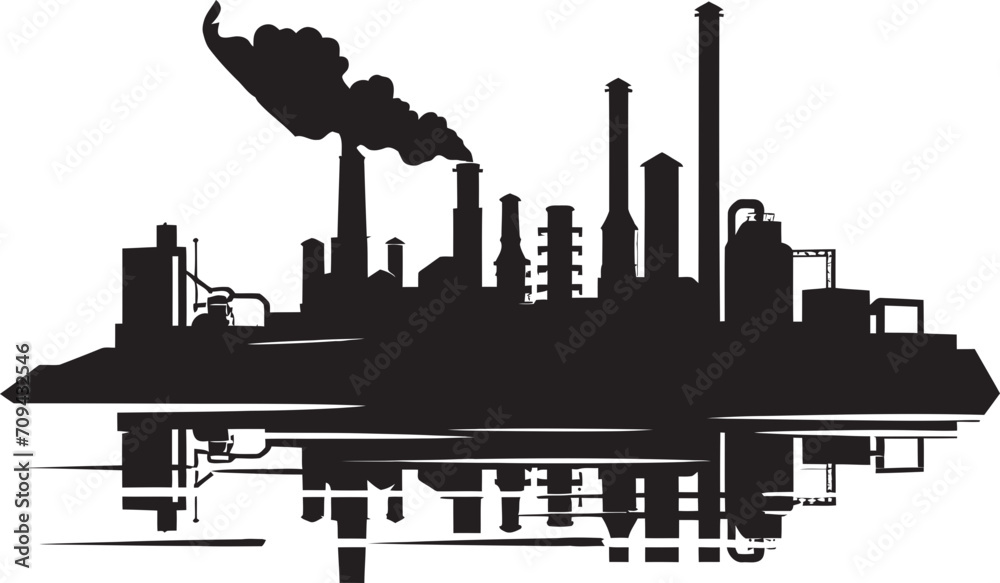 Obraz premium Sleek Assembly Vector Glyph Representing Production Excellence Manufacturing Marvel Monochrome Emblem for Factory Innovation