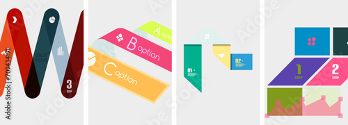 Set of line infographic backgrounds. Vector illustration For Wallpaper, Banner, Background, Card, Book Illustration, landing page