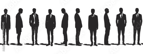 silhouettes businessman standing