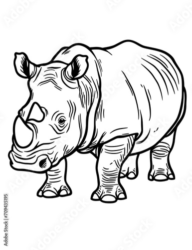 Rhino Coloring Page