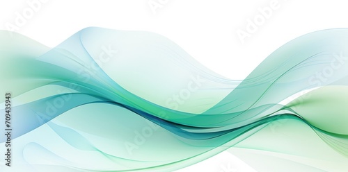 abstract blue and green waves with light background