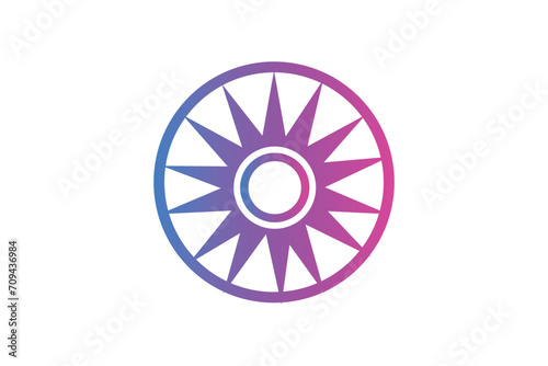 Circle Purple Fortune Sticker Design