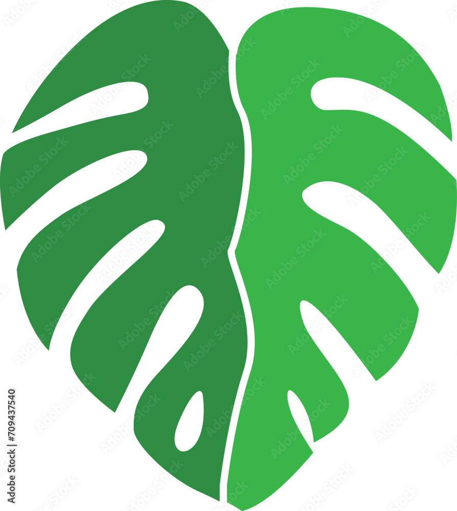 Fototapeta premium Monstera leaf logo icon vector element