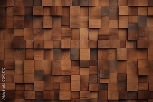 Cubos de madeira padrão na cor marrom castanho  photo