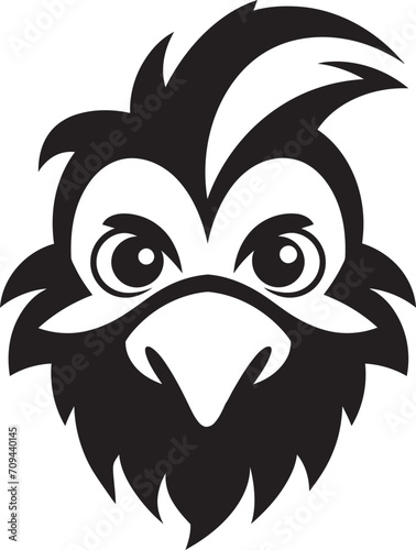 Rooster Reverie Elegant Monochrome Emblem for Poultry Lovers Farmyard Fashion Sleek Black Icon Featuring Chicken Vector Logo