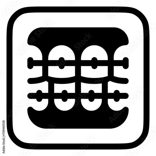 Editable dental braces vector icon. Dentistry, healthcare, medical. Part of a big icon set family. Perfect for web and app interfaces, presentations, infographics, etc