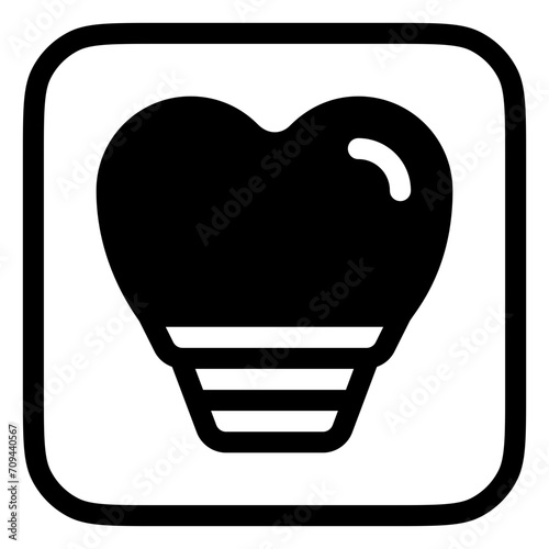 Editable dental implant vector icon. Dentistry, healthcare, medical. Part of a big icon set family. Perfect for web and app interfaces, presentations, infographics, etc