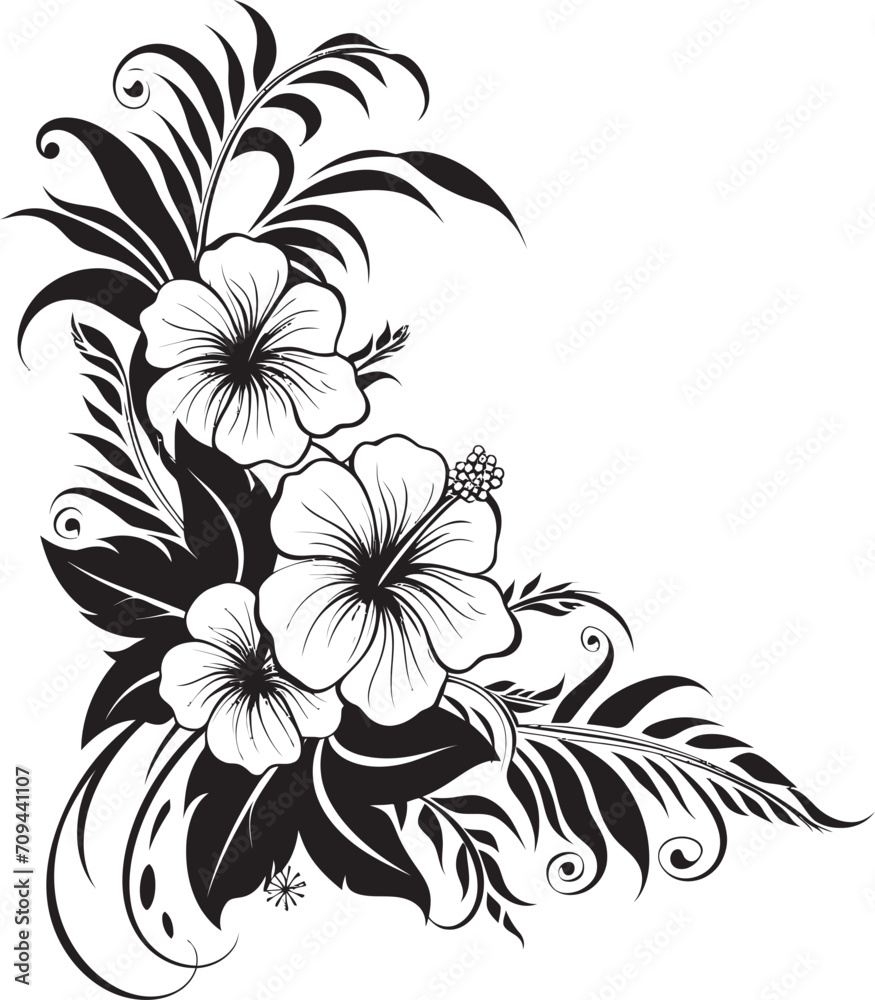 Floral Harmony Elegant Black Icon with Decorative Floral Corners Lush Luxuriance Monochrome Emblem Highlighting Decorative Corners Floral Harmony Elegant Black Icon with Decorative Floral Corners Lush Luxuriance Monochrome Emblem Highlighting Decorative Corners