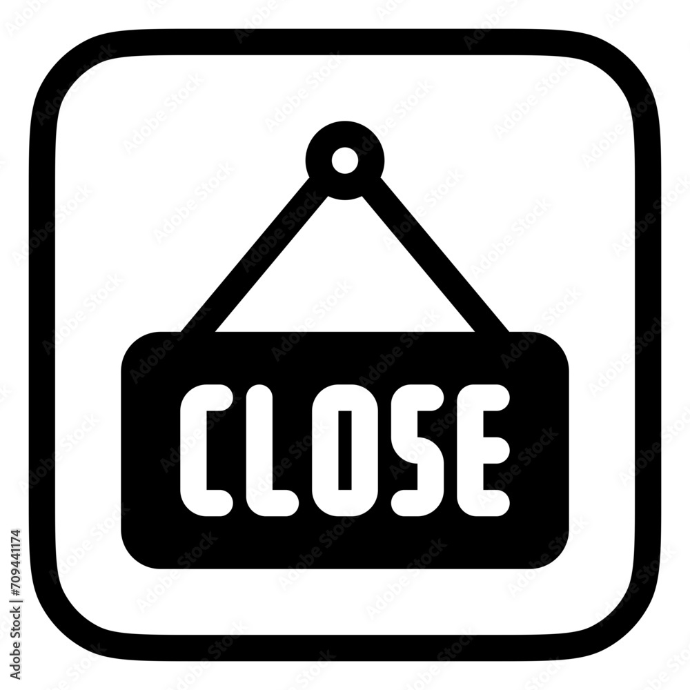 Editable store close sign vector icon. Food, restaurant. Part of a big icon set family. Perfect for web and app interfaces, presentations, infographics, etc Editable store close sign vector icon. Food, restaurant. Part of a big icon set family. Perfect for web and app interfaces, presentations, infographics, etc