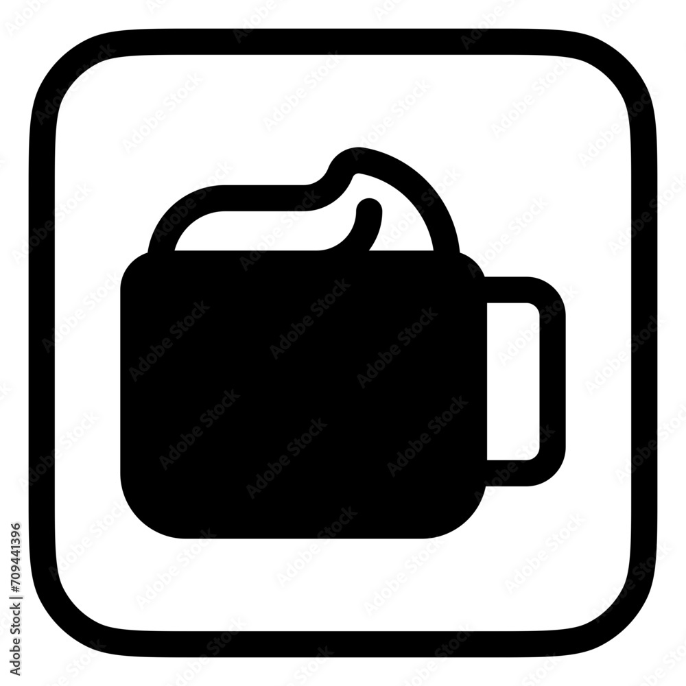 Editable cafe latte vector icon. Cafe, coffee shop, restaurant, drink, beverages. Part of a big icon set family. Perfect for web and app interfaces, presentations, infographics, etc Editable cafe latte vector icon. Cafe, coffee shop, restaurant, drink, beverages. Part of a big icon set family. Perfect for web and app interfaces, presentations, infographics, etc