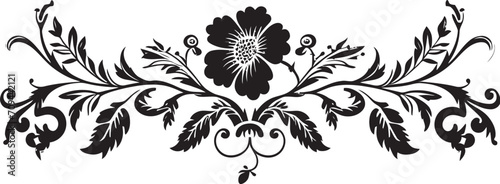 Heritage Hues Vintage European Border Logo in Elegant Black Epoch Elegance Monochrome Logo Design with European Border