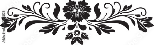 Noble Nostalgia Vintage European Border Logo in Sleek Black Cultural Classics Chic Vector Logo with Black Vintage European Border