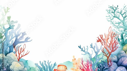 creative illustration and innovative art frame of sea creatures