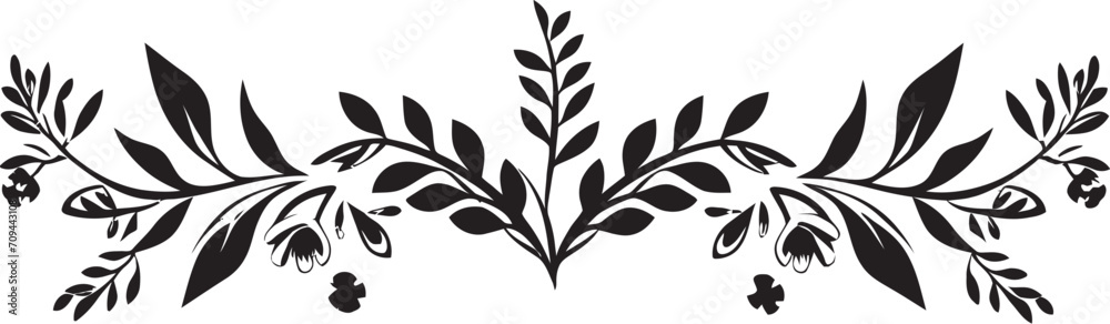 Fototapeta premium Chic Complexity Stylish Logo Design with Black Doodle Decorations Whirlwind of Whimsy Elegant Decorative Element in Sleek Black