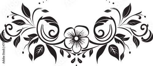 Ornamental Opulence Monochrome Doodle Decorative Icon in Elegant Vector Chic Complexity Black Emblem Highlighting Doodle Decorative Element