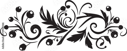 Whimsy in Waves Sleek Logo Design Featuring Decorative Doodle Element Elegance Embellished Monochrome Decorative Element in Stylish Black