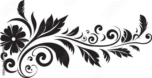Ornate Outlines Elegant Black Emblem with Decorative Doodles Whirlwind of Whimsy Sleek Logo Design with Doodle Decorative Element