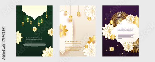 Colorful colourful vector greeting cards for islamic ramadhan kareem. Vector illustrations for greeting card, invitation card, website banner, social media banner, marketing material.