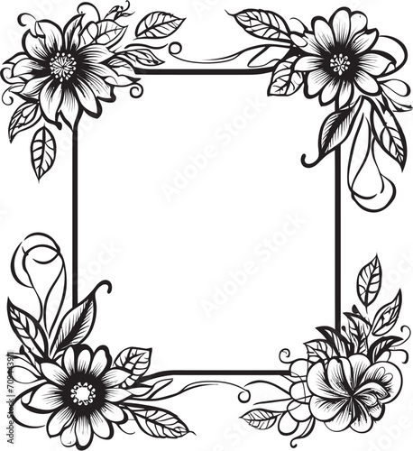Abstract Ambiance Unveiling the Essence of Doodle Decorative Frame Vector Black Logo Design Icon Enigmatic Echoes Mysterious Beauty Encapsulated in Doodle Decorative Frame Vector Black Logo Symbol